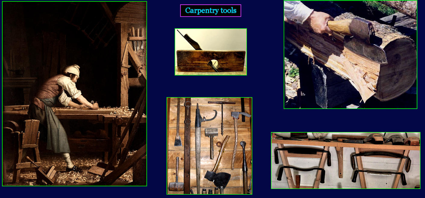 Carpentry tools, 1750